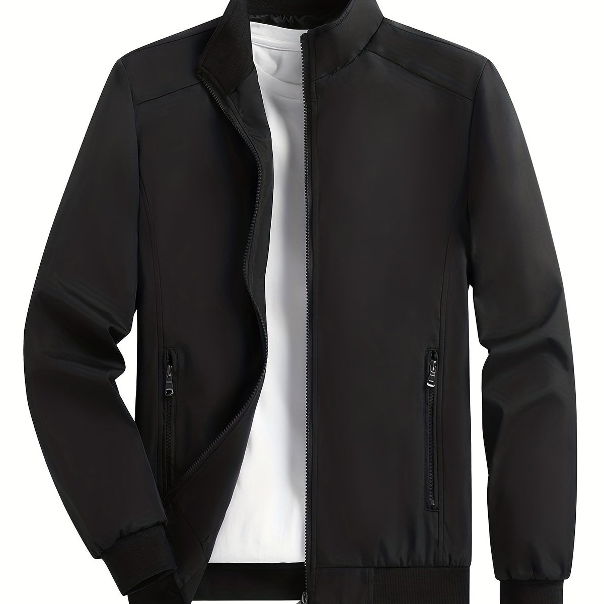 Men's Lightweight Stand Collar Zipper Jacket