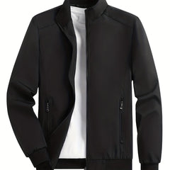 Men's Lightweight Stand Collar Zipper Jacket