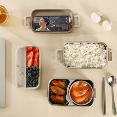 304 Stainless Steel Lunch Box Double layer Insulated Leakproof Food Container