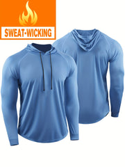 Men's Basketball T-Shirt Hooded Sweater Long Sleeve Running Fitness Suit