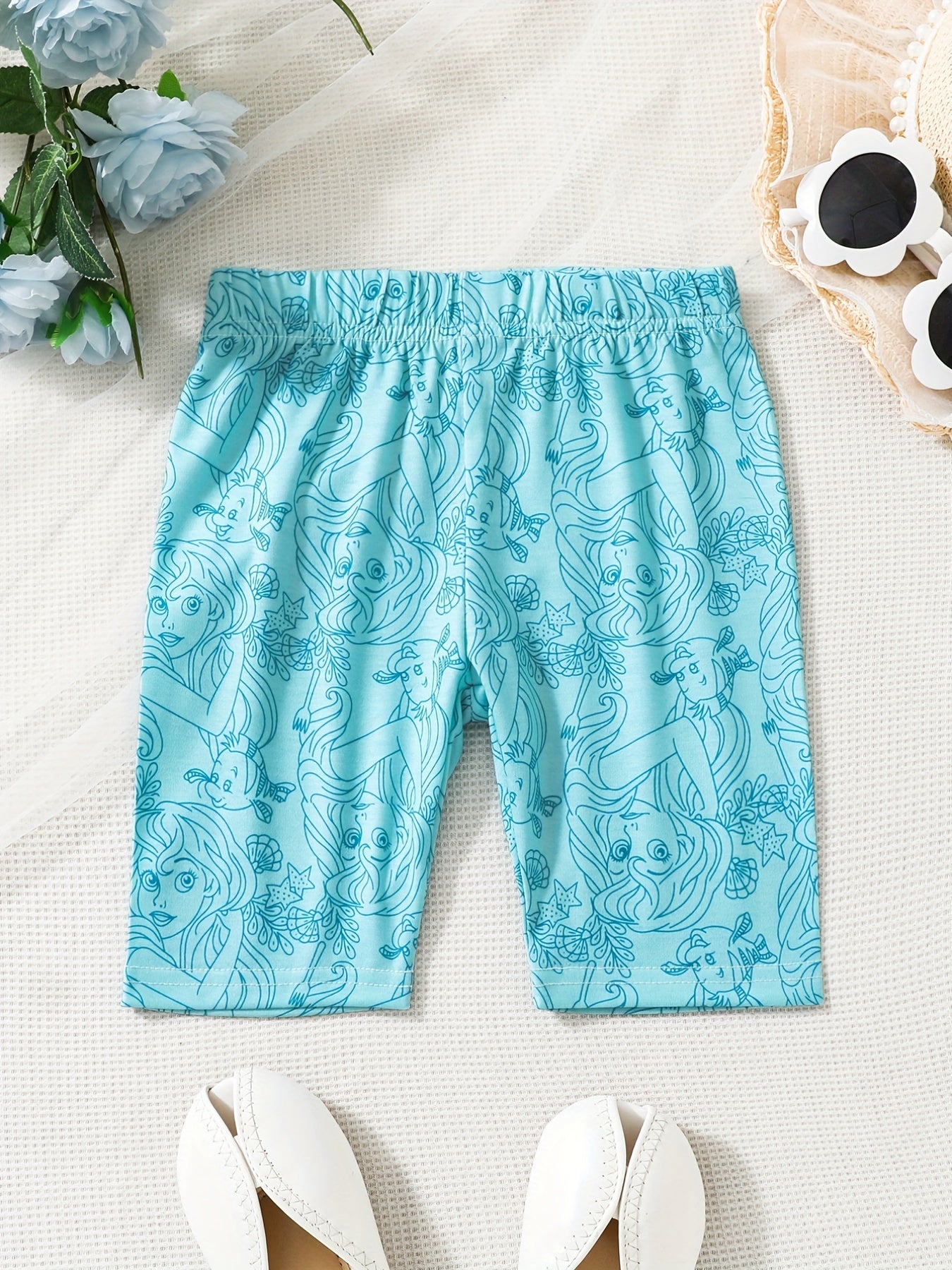Girls' Graffiti Skinny Shorts Leggings for Outwear Dance Bike Shorts