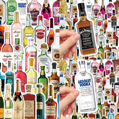 56pcs Famous Wine Series Graffiti Stickers for Helmet Laptop Water Glass DIY
