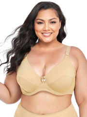  Casual Bra Women's Plus Plain Mini Bow Medium Stretch Push Up Bra