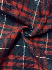  Casual Plaid Print Button Up Long Sleeve Shirt Top