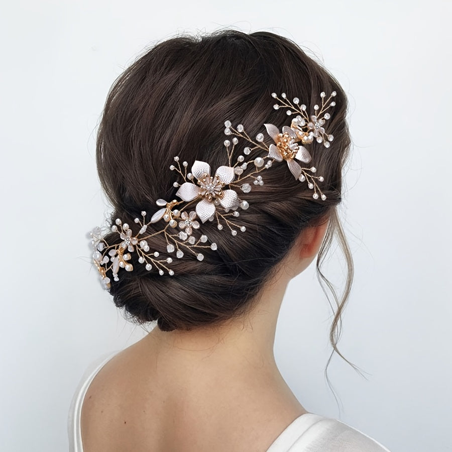 Bridal Headband Necklace Rhinestone Wedding Hair Accessories