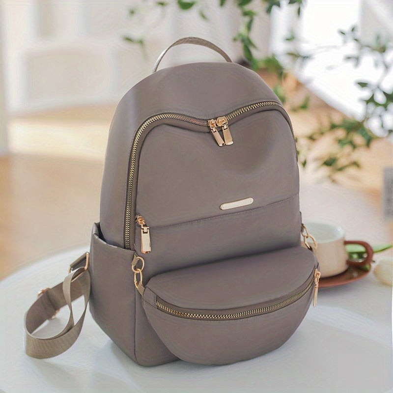 2PCS Pocket Functional Backpack Versatile Nylon Travel Daypack