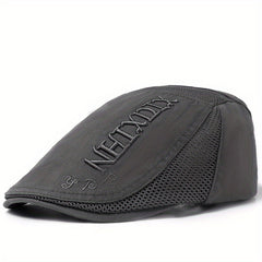 Men's Summer Beret Mesh Cap Sun Visor Flat Cap Adjustable Newsboy Cap