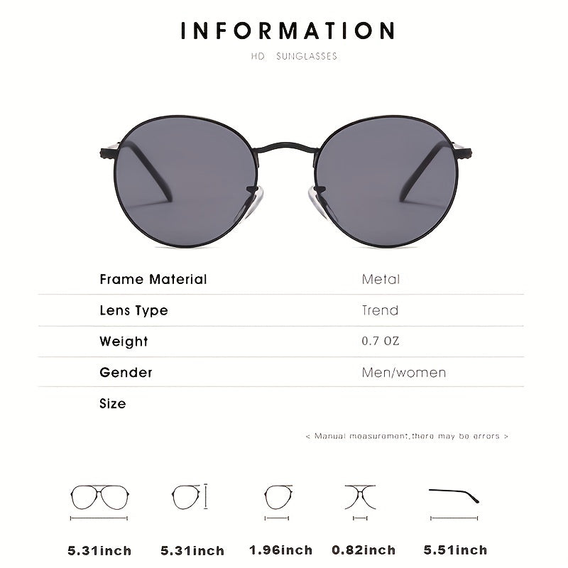 Round Frame Sunglasses Polarized Glasses