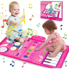 2 in 1 Baby Piano Keyboard & Drum Floor Mat