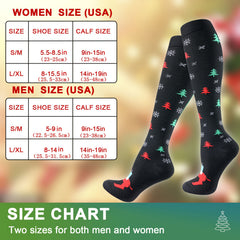 6 Pairs Christmas Compression Socks 20-30mmHg for Women & Men
