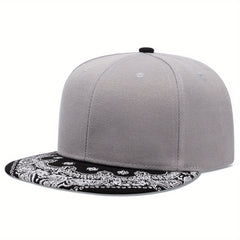 Paisley Print Baseball Cap Hip Hop Block Snapback Hats