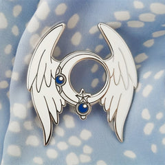 Enamel Star Moon Feather Brooch Men's Fashion Jewelry