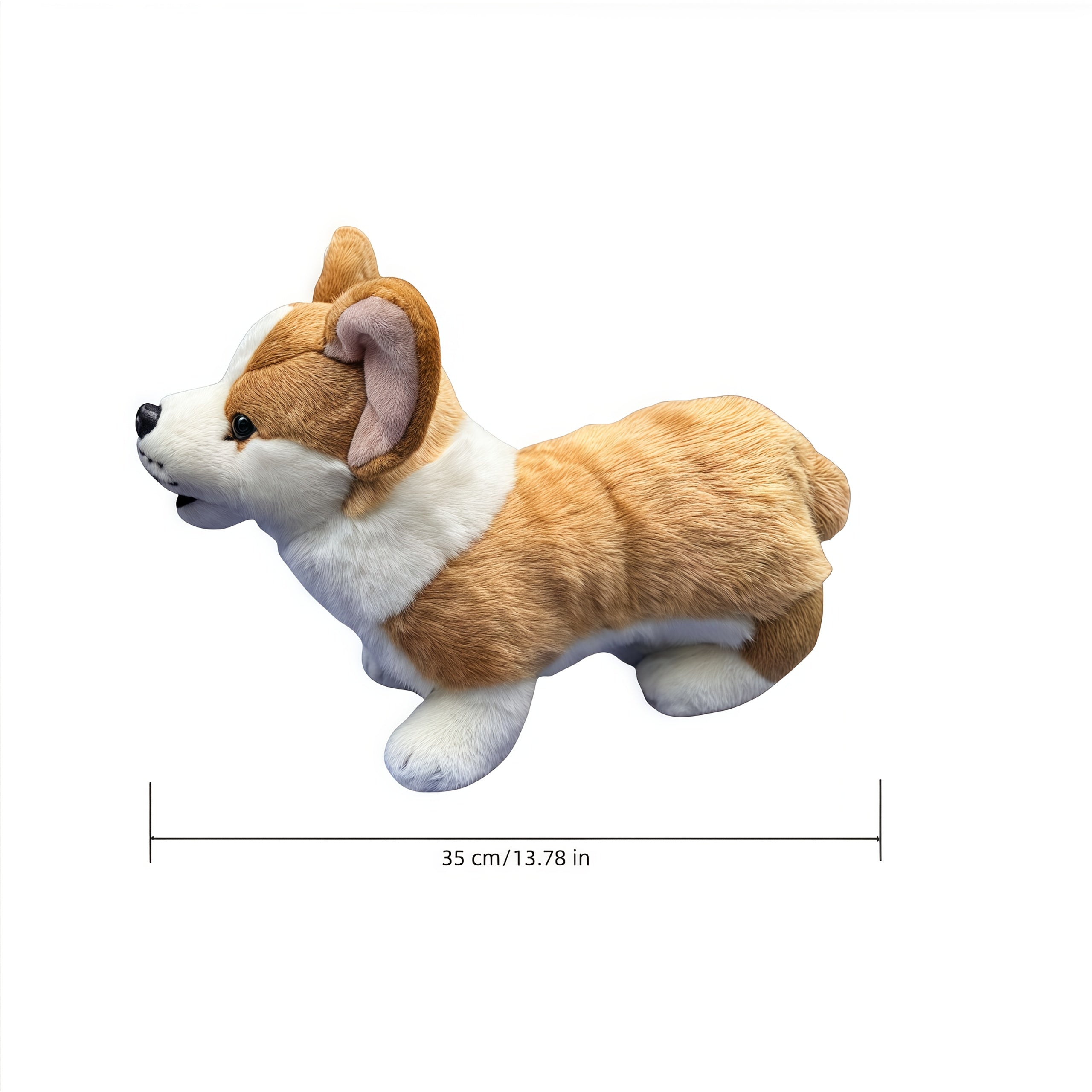 JIAJCHUF Corgi Plush Stuffed Animal Soft Fluffy Corgi Dog Doll