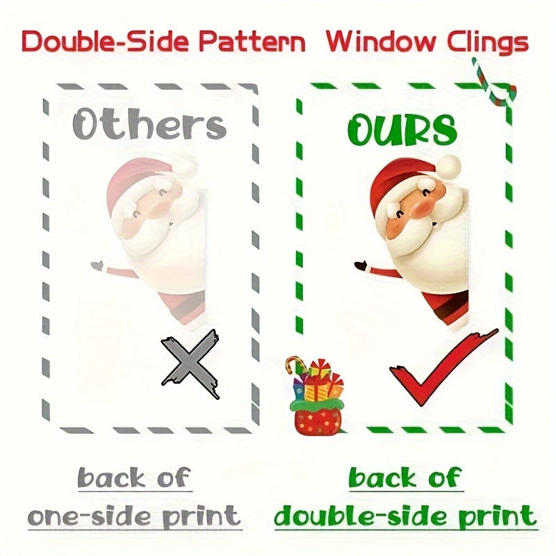 Christmas Snowflake Window Sticker Santa Reindeer Decal Decoration