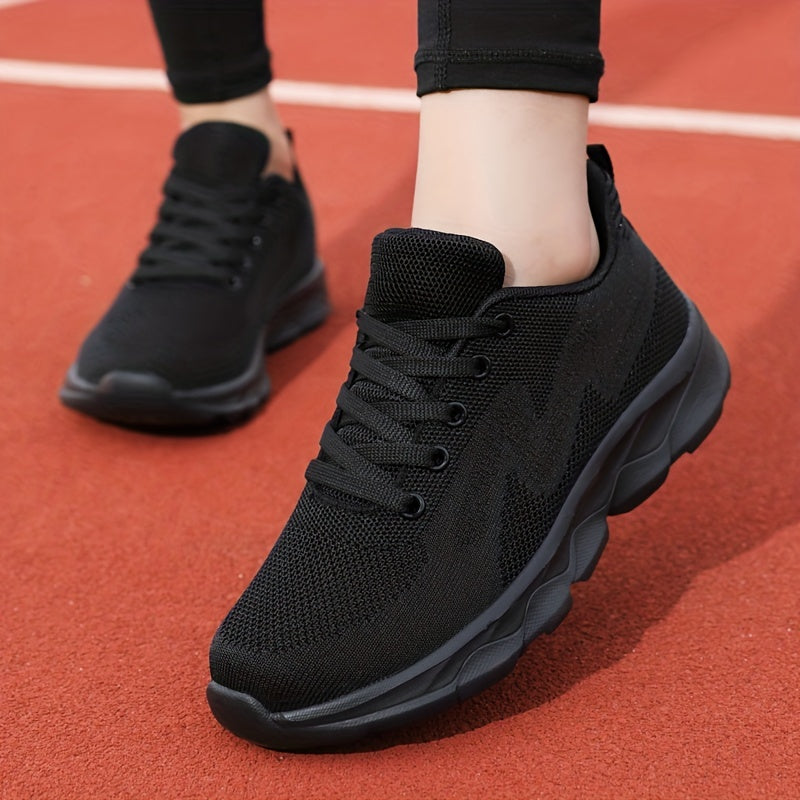 Women's Mesh Breathable Sports Shoes Lace Up Running Shoes