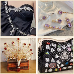 30pcs Tear Drop Rhinestone DIY Accessories Costume Dress Wedding Crafting