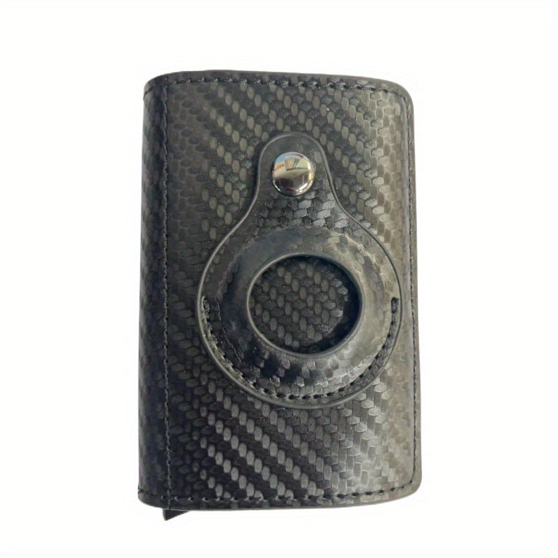 Carbon Fiber Airtag Wallet Men's Business ID Credit Card Holder