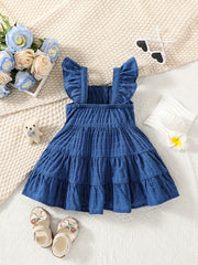 Baby Girl's Flutter Sleeve Layered Cami Dress
