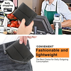 Men's Soft Leather Wallet With Zipper Bifold Card Holder