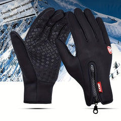 Winter Cycling Sports Gloves Waterproof Touch Screen Windproof Warm Gloves