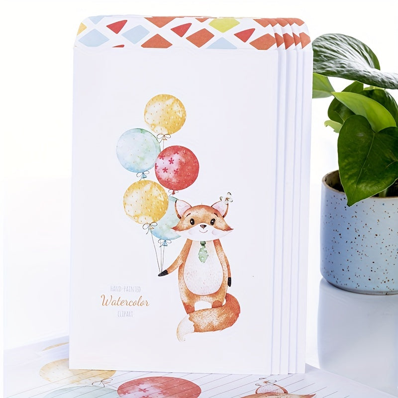 Fox Cartoon Envelope Set - Love Letter Love Envelope