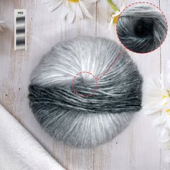 5pcs Mohair Hand Knitting Yarn DIY Crochet Scarf Shawl Sweater Rainbow 200m 50g