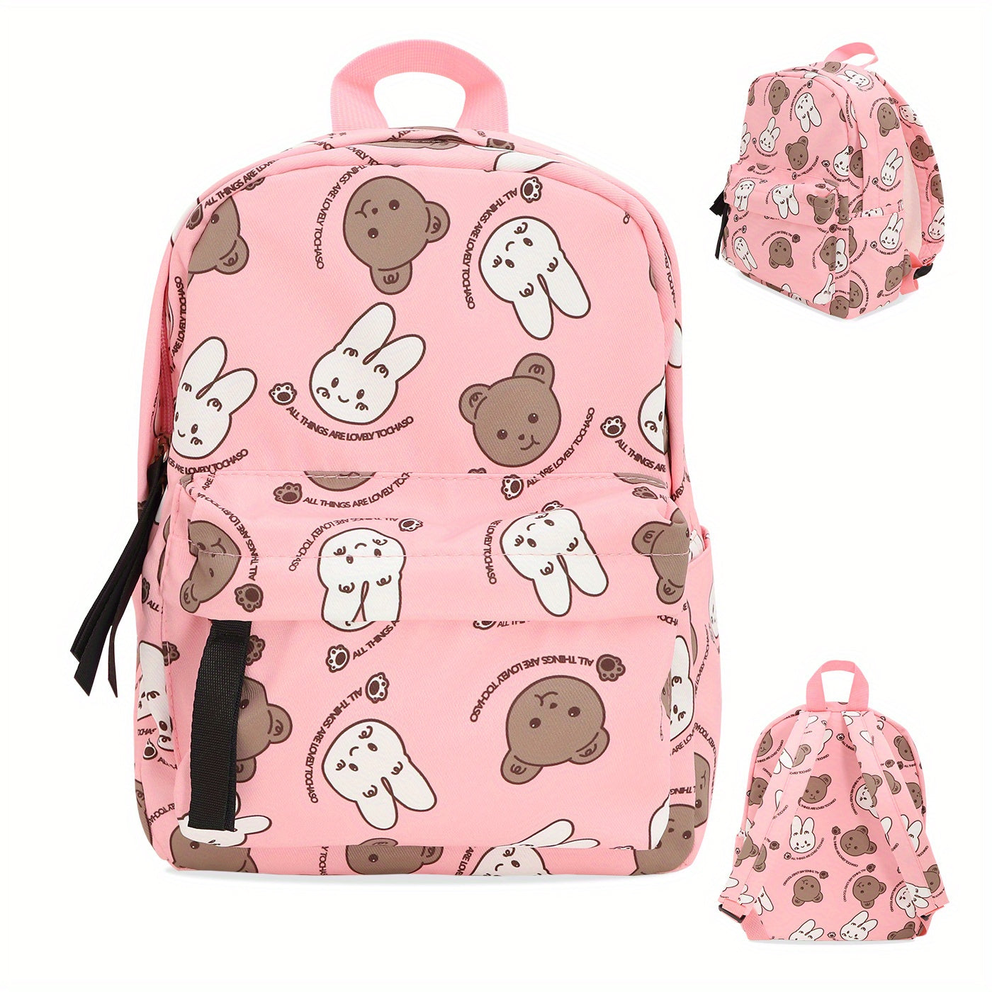 Kids Backpack Cartoon Rabbit Bear School Bag