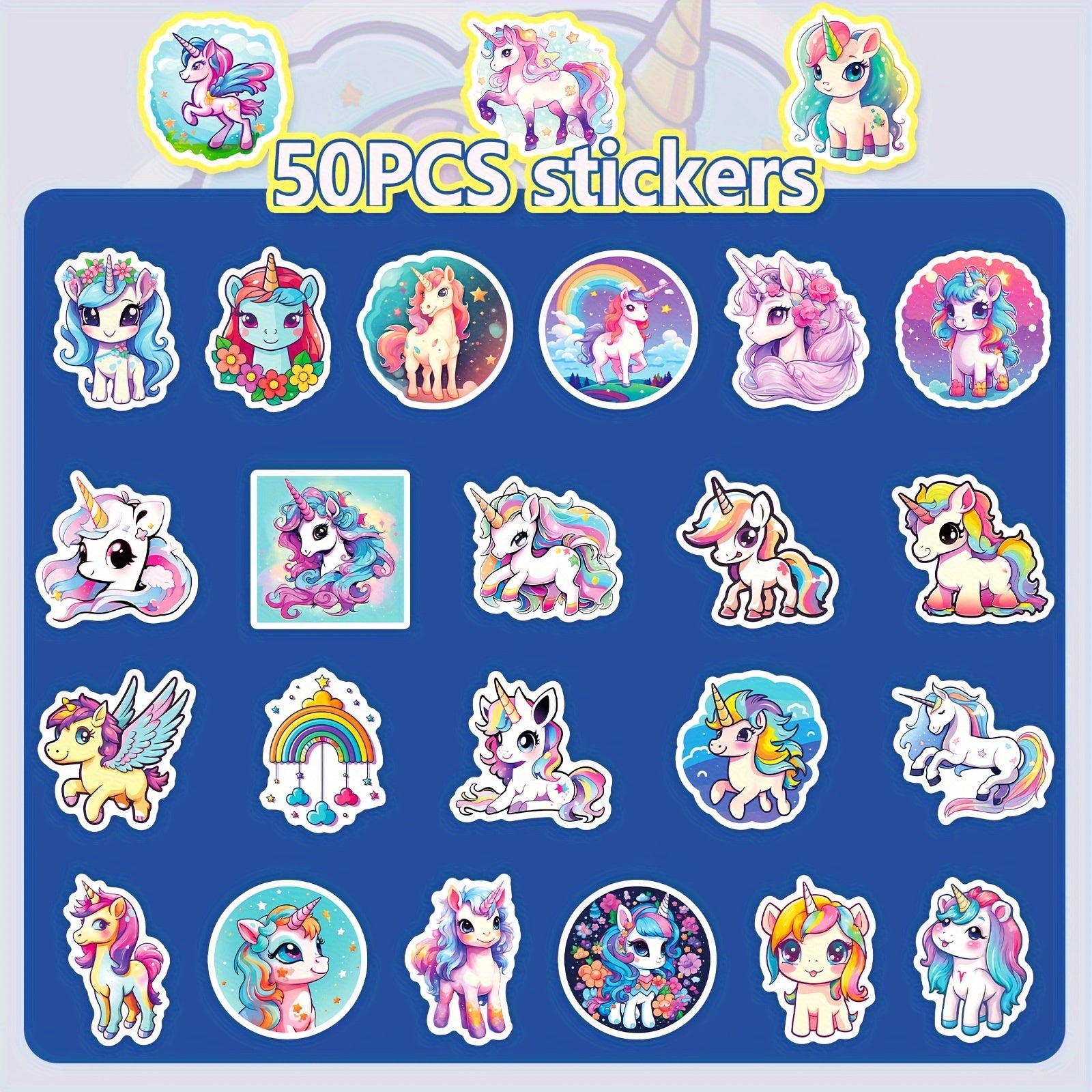 50pcs Cartoon Stickers For Luggage Guitar Skateboard Mobile Waterproof Stickers