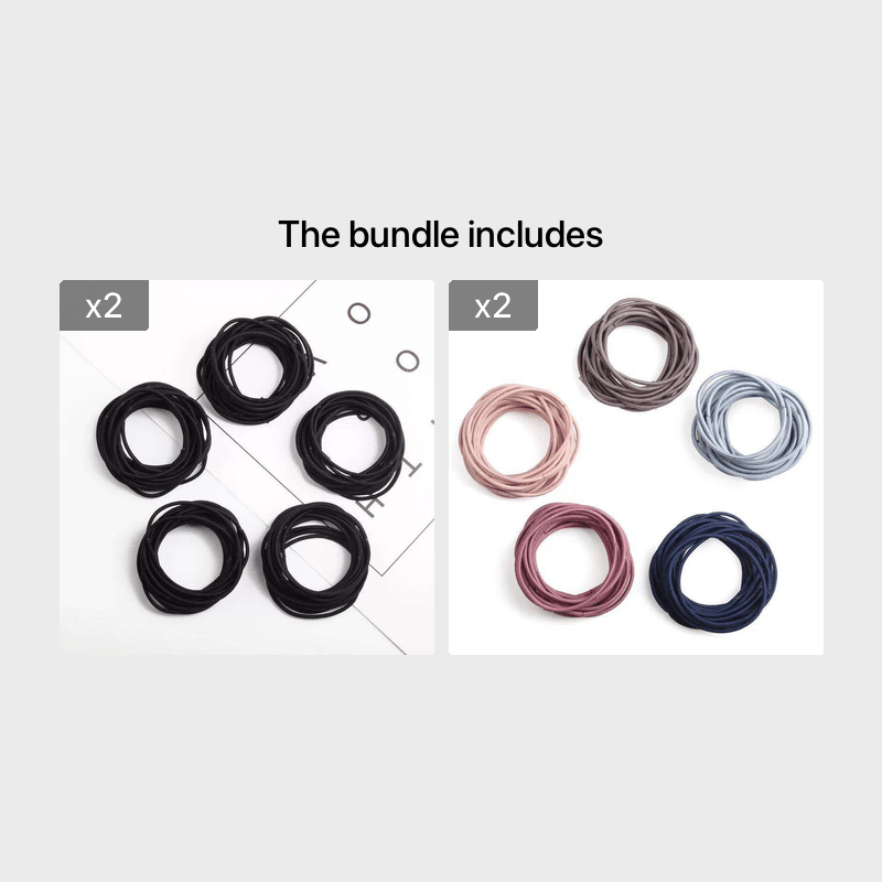 100pcs Multicolor Elastic Hair Ties Rubber Band Women Girls Hair Accessories