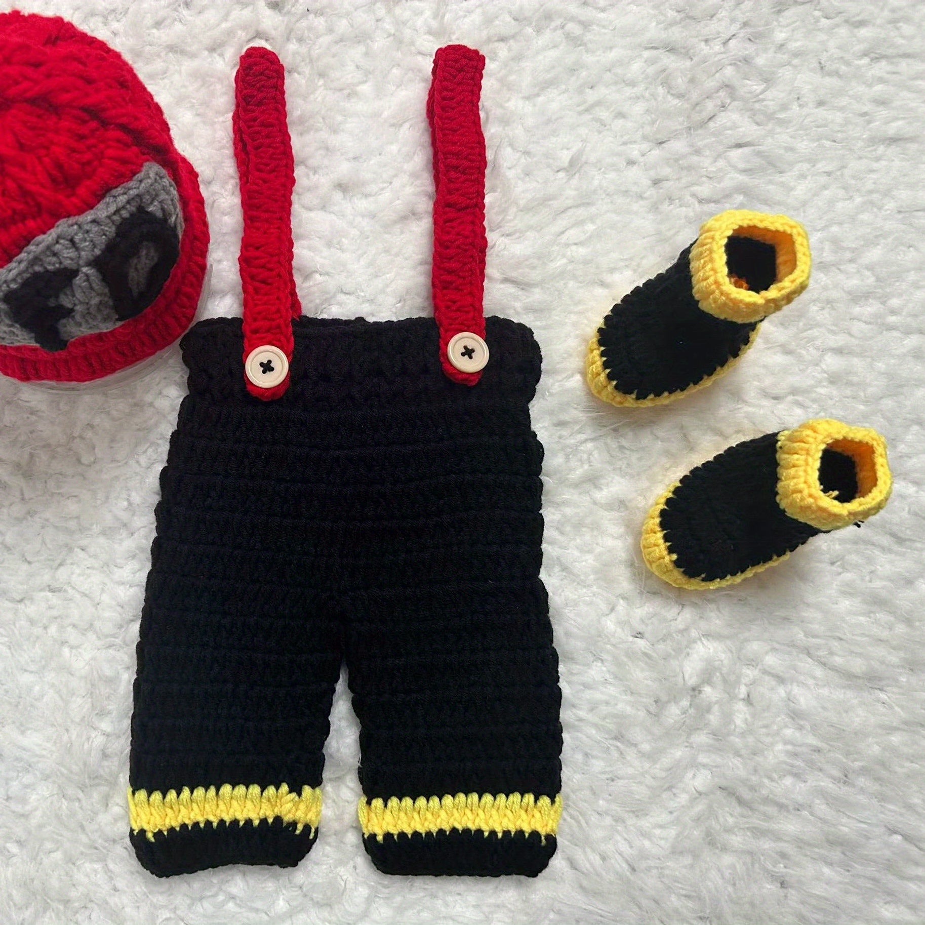 FD Firefighter Newborn Baby Photography Props Set