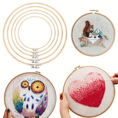 Bamboo Embroidery Stretch Adjustable Cross Stitch Hoop Tool