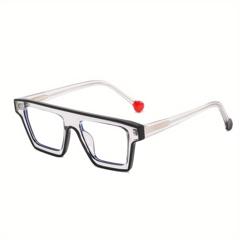 Y2K Clear Lens Glasses TR90 Square Spectacles Frame For Women Men