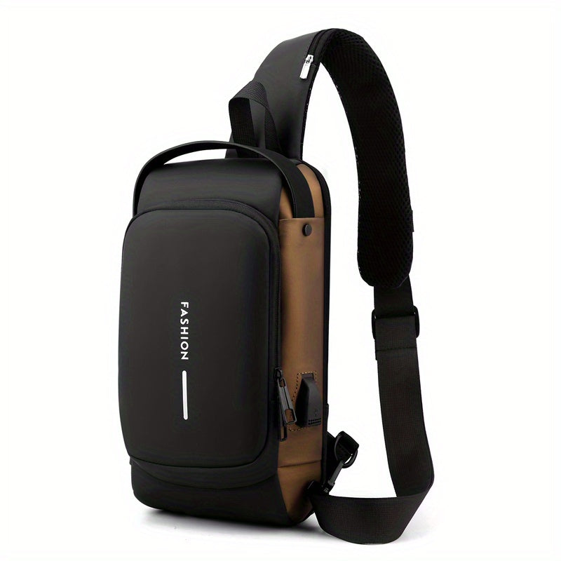 Anti Theft Crossbody Sling Bag Waterproof with USB Charging Port