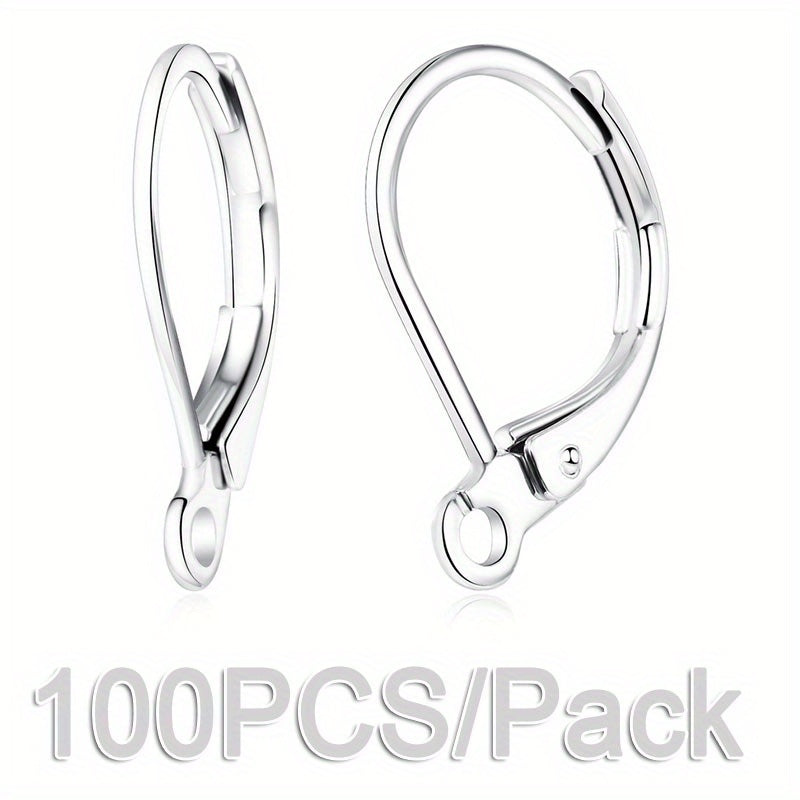 100pcs Pack Silver Jewelry Findings Earring DIY Accessories