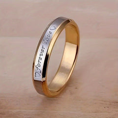 Forever Love Stainless Steel Ring Men's Couples Ring Wedding Ring