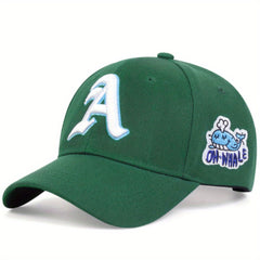 Gothic A Embroidery Baseball Cap Cartoon Dolphin Casual Sports Hat
