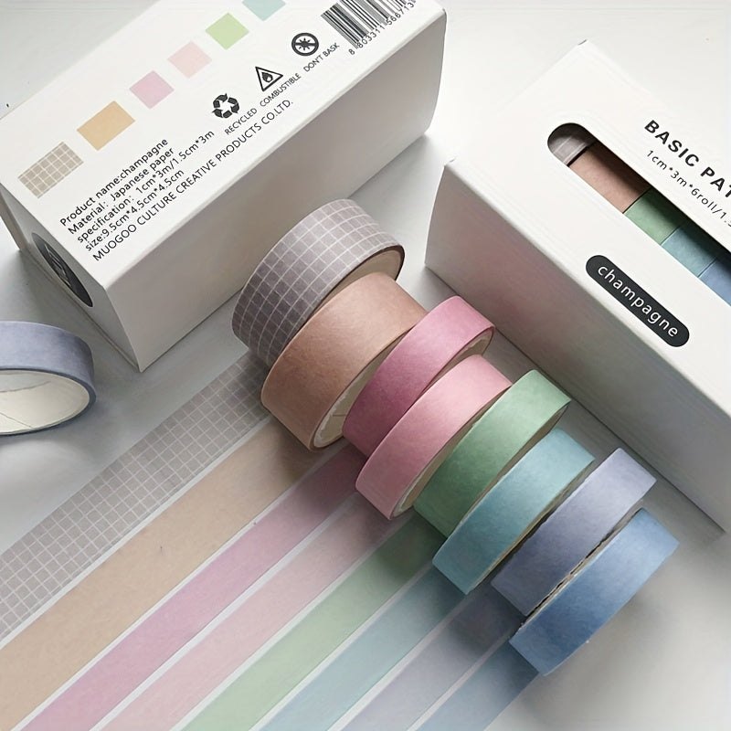 8 Pack Washi Tape Set for Crafts & Journals