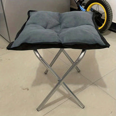 Foldable Low Stool with Cushion for Shoe Changing Comfort