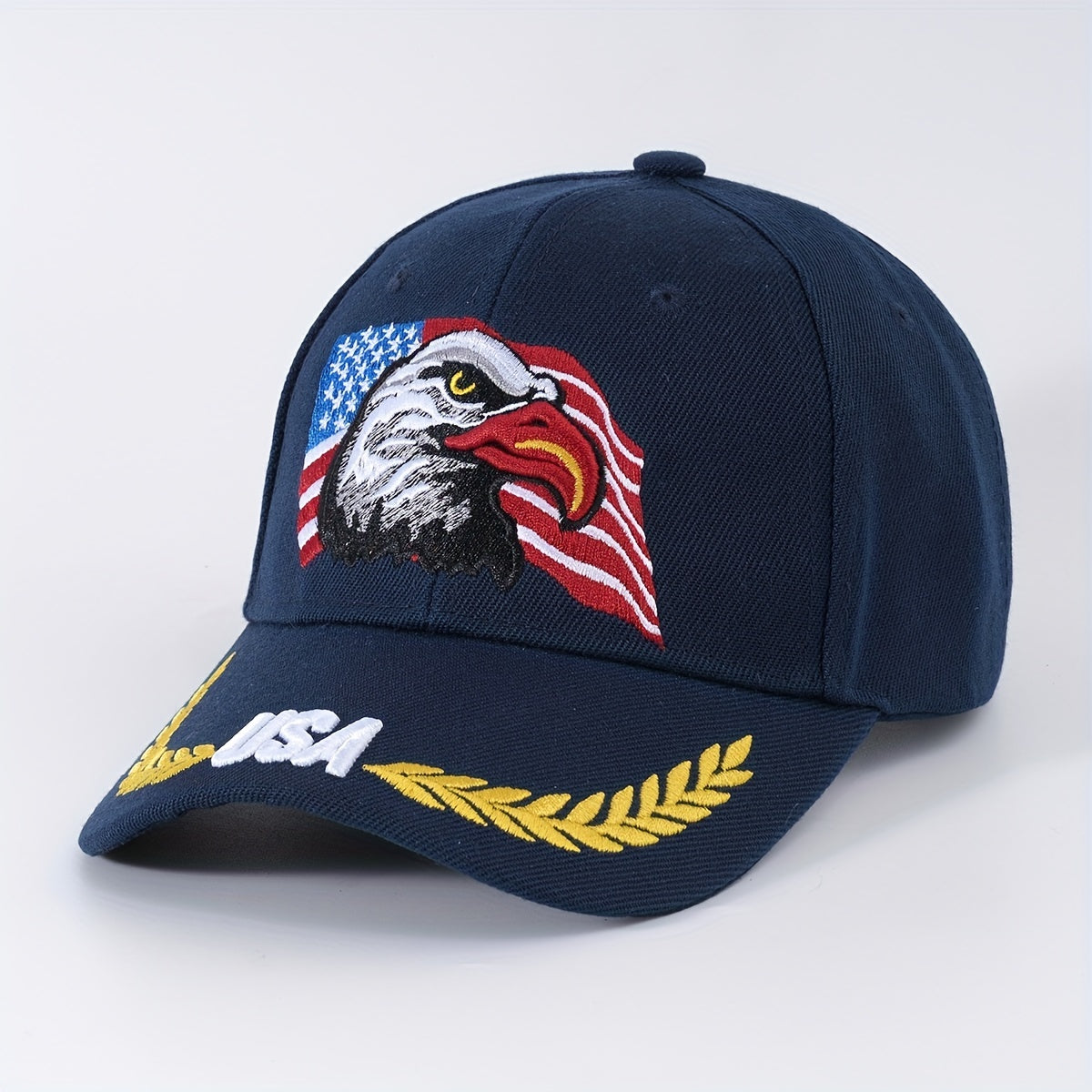 American Flag Eagle Baseball Cap Embroidered Unisex Patriotic Dad Hat