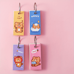 4pcs Dinosaur Iron Binder Notebook Cute Notepad Mini Memo Pad For Student