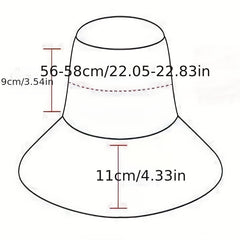 Reversible Solid Bucket Hat Casual Basin Hats Unisex Sunscreen Fisherman Cap