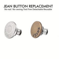 5Pcs Button Pins For Jeans Pant - Instant Replacement Button Pi