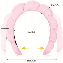 2pcs Sponge Head Hoop For Wash Face or Facial Style Headband