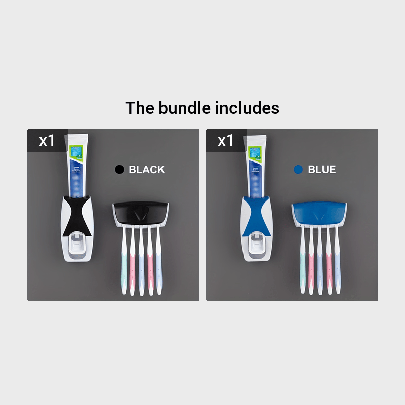Automatic Toothpaste Dispenser and Toothbrush Holder