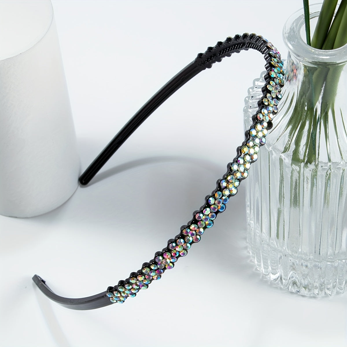 Colorful Rhinestone Hair Band Stretchy Head Hoop Nonslip Headband