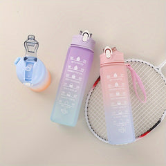 750ml Gradient Water Bottle with Straw
