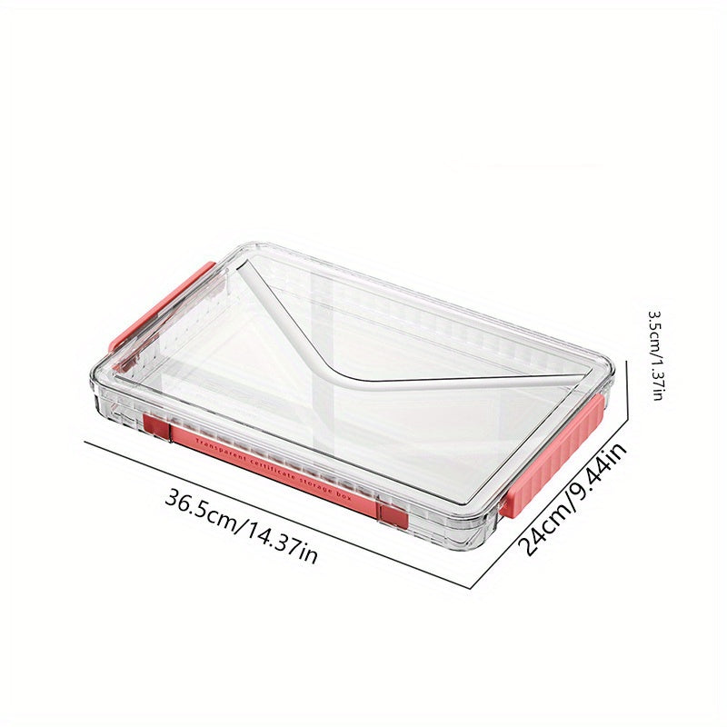Pink Desktop Storage Box With Latching Lid - Stationery, Cables, Pens Organizer
