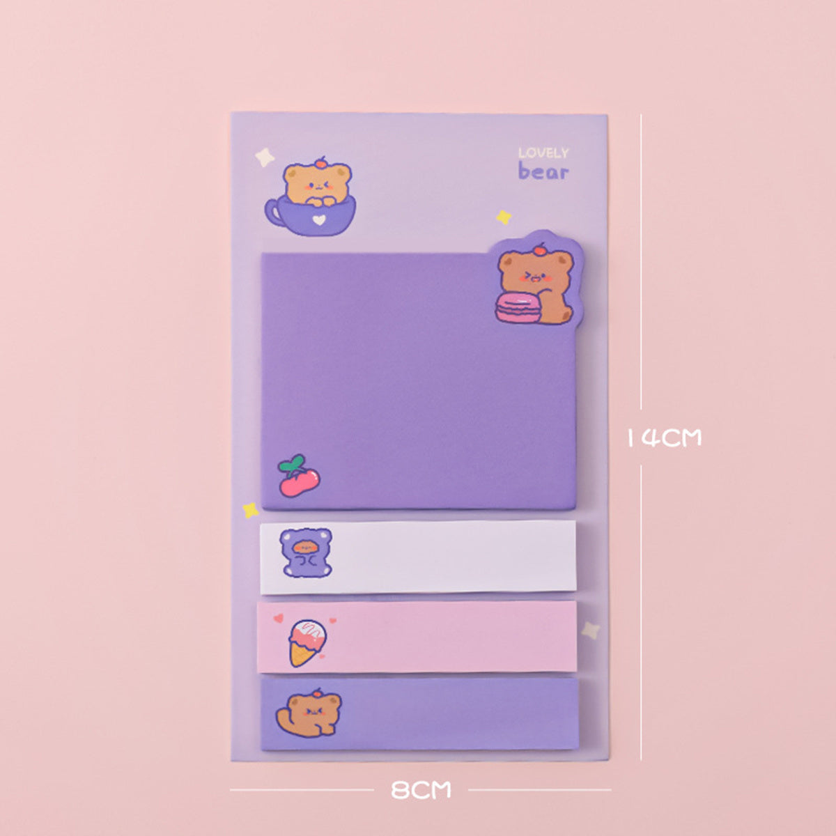 1pc 4 Colors Cartoon Sticky Notes, Home Office School Supplies