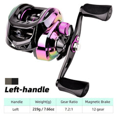 Multicolor 7 2 1 Speed Ratio Baitcasting Reel Stainless Steel Fishing Reel