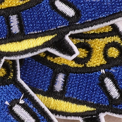 3pcs Alien Spaceship Embroidery Patches Iron on Cloth Stickers For Girls